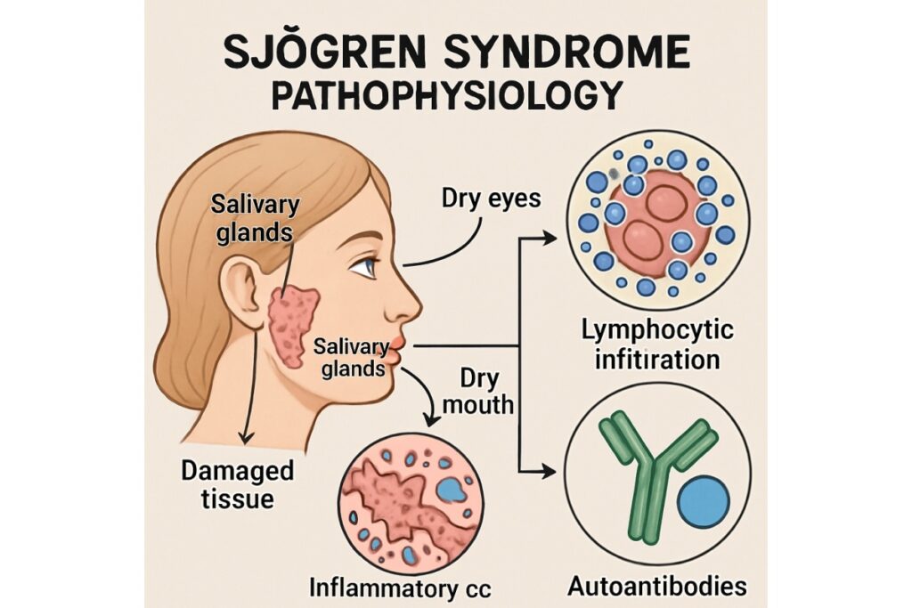 Sjogren syndrome pathophysiology.